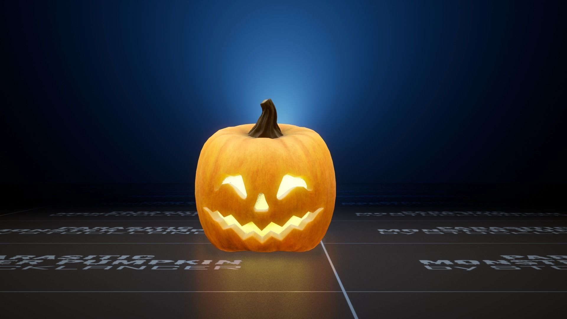 Parasitic Monster Pumpkin for UE Low-poly 3D model_9