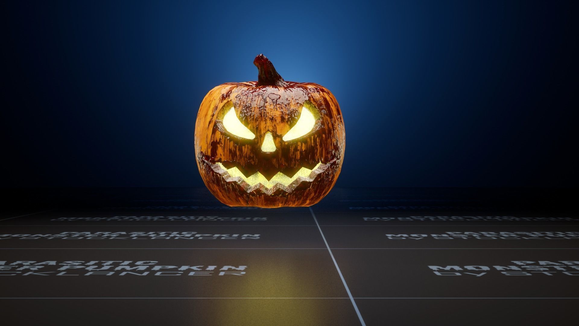 Parasitic Monster Pumpkin for UE Low-poly 3D model_5