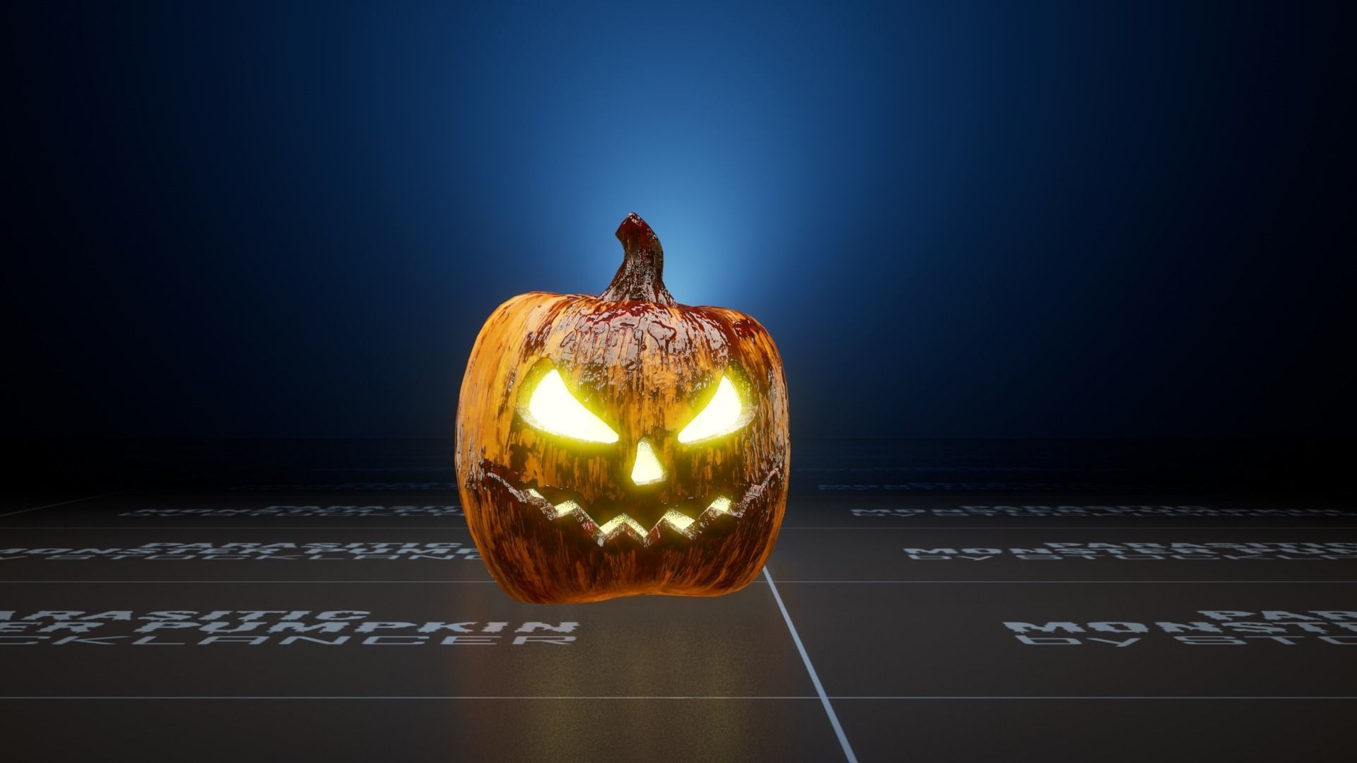 Parasitic Monster Pumpkin for UE Low-poly 3D model_11