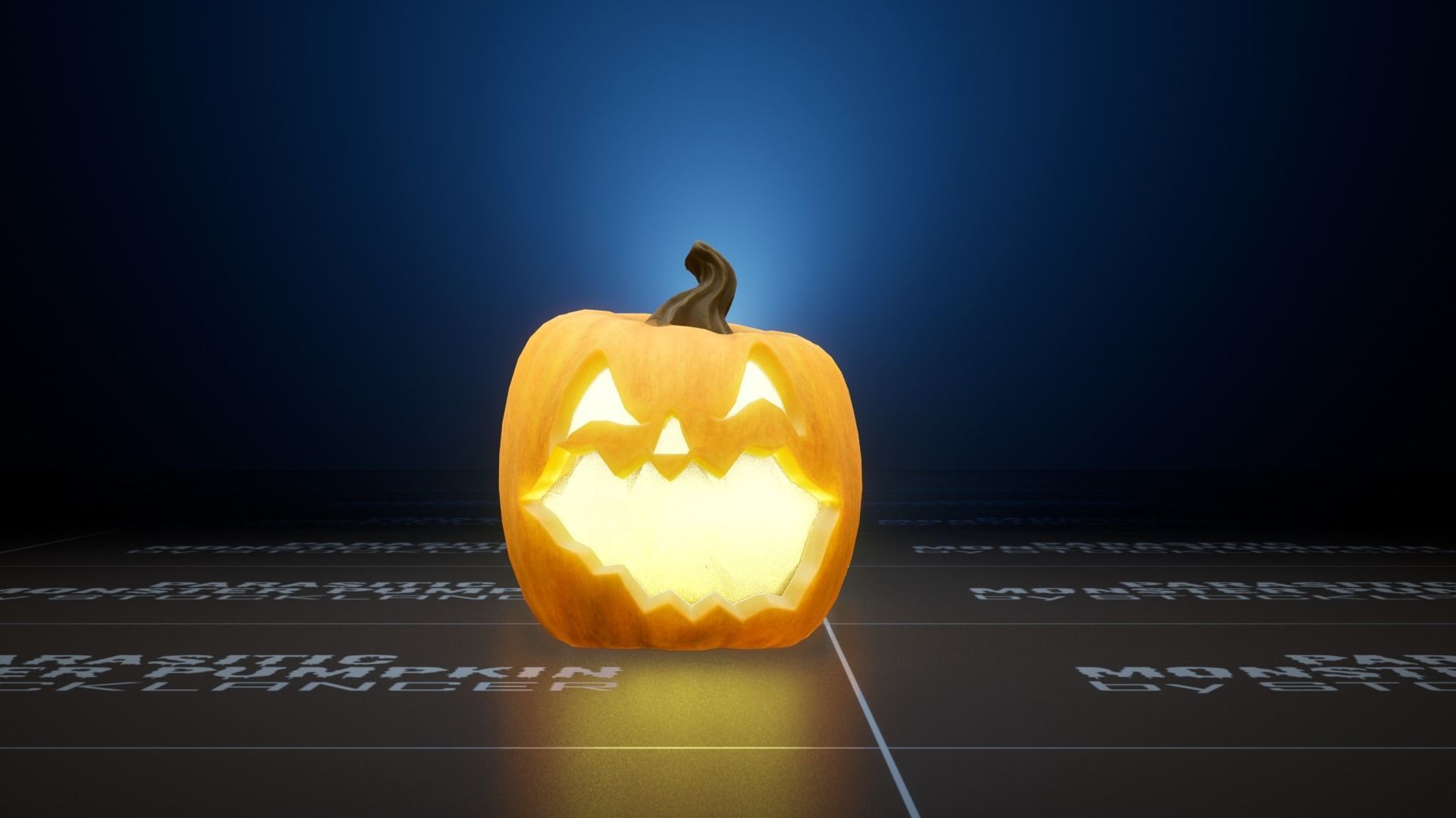 Parasitic Monster Pumpkin for UE Low-poly 3D model_8