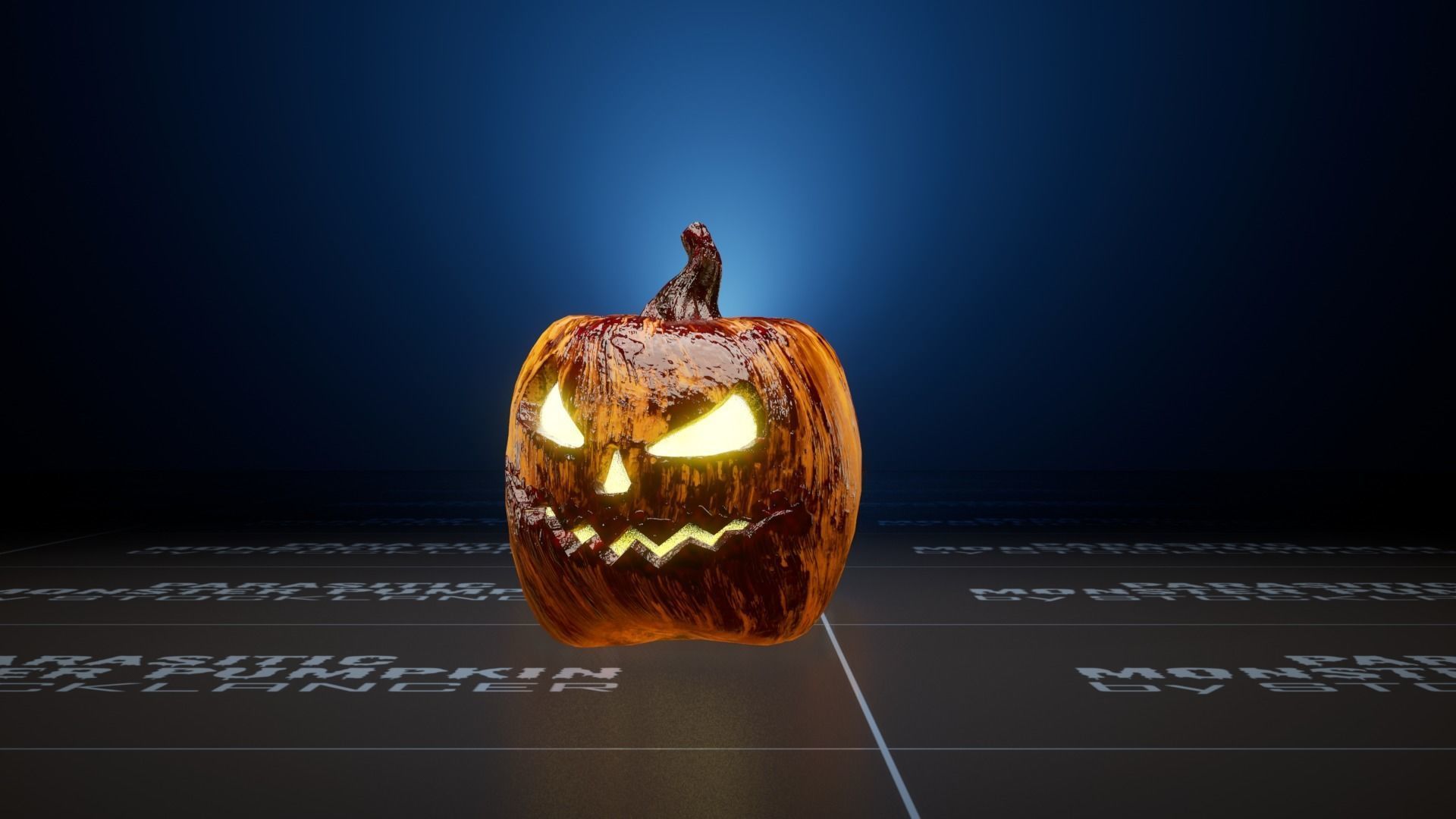Parasitic Monster Pumpkin for UE Low-poly 3D model_7