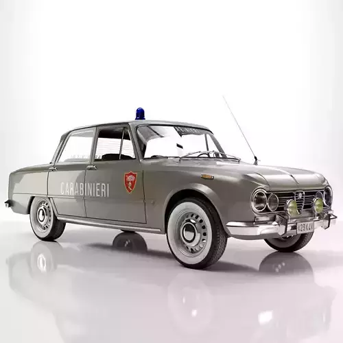 Alfa Romeo Giulia Super 1600 Carabinieri 1962 3D model