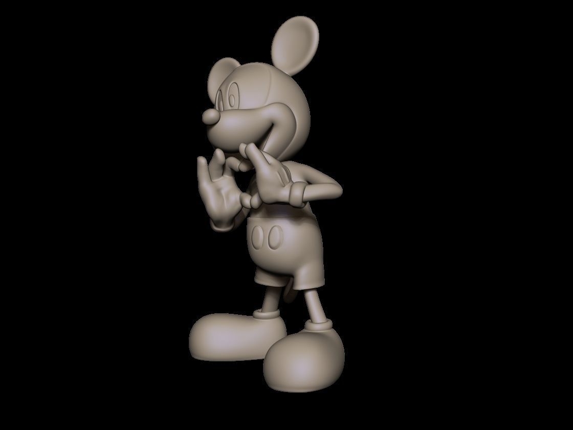 mickey heart 3D print model_4