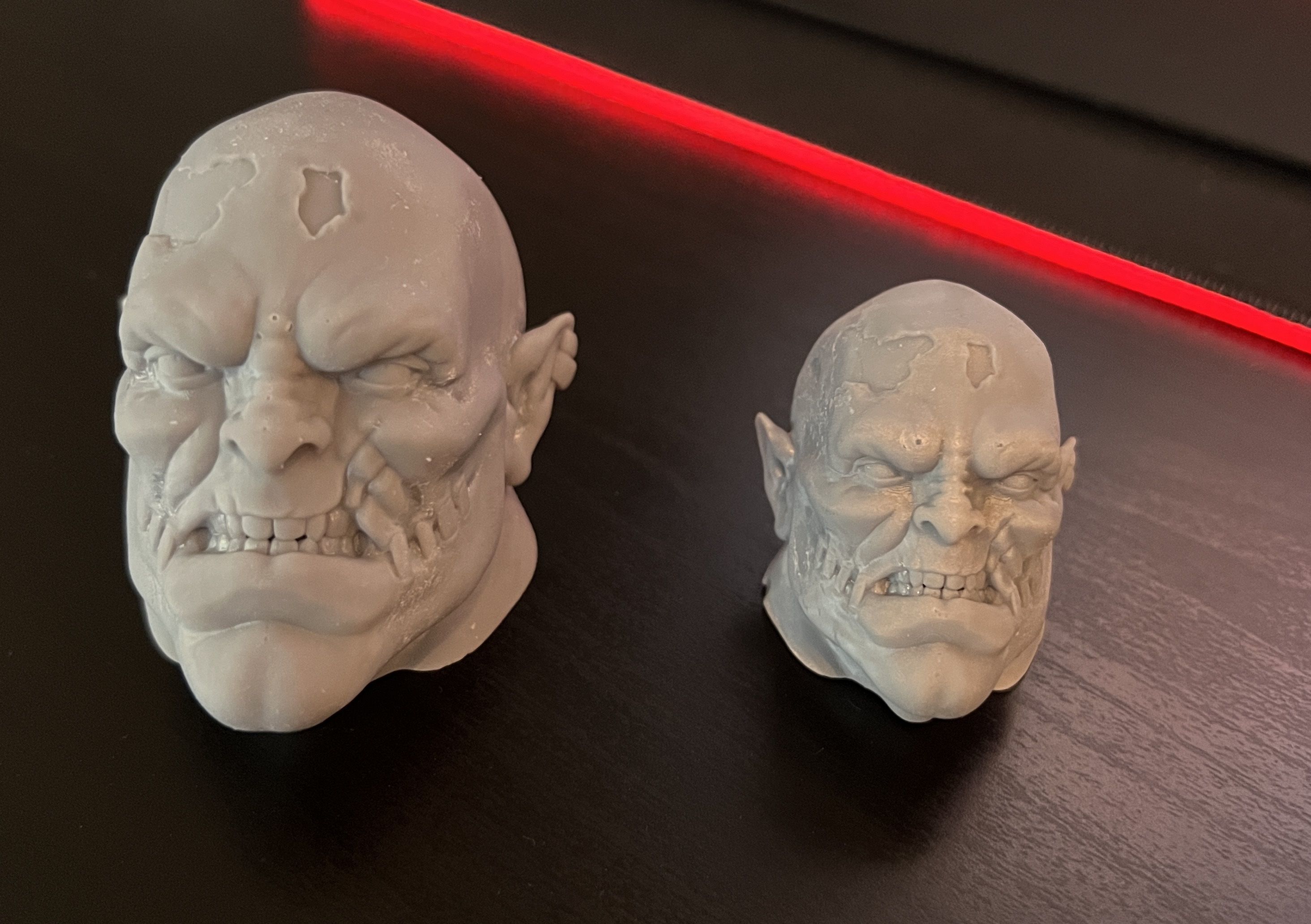 Cyborg Orc Head 3D print model_1