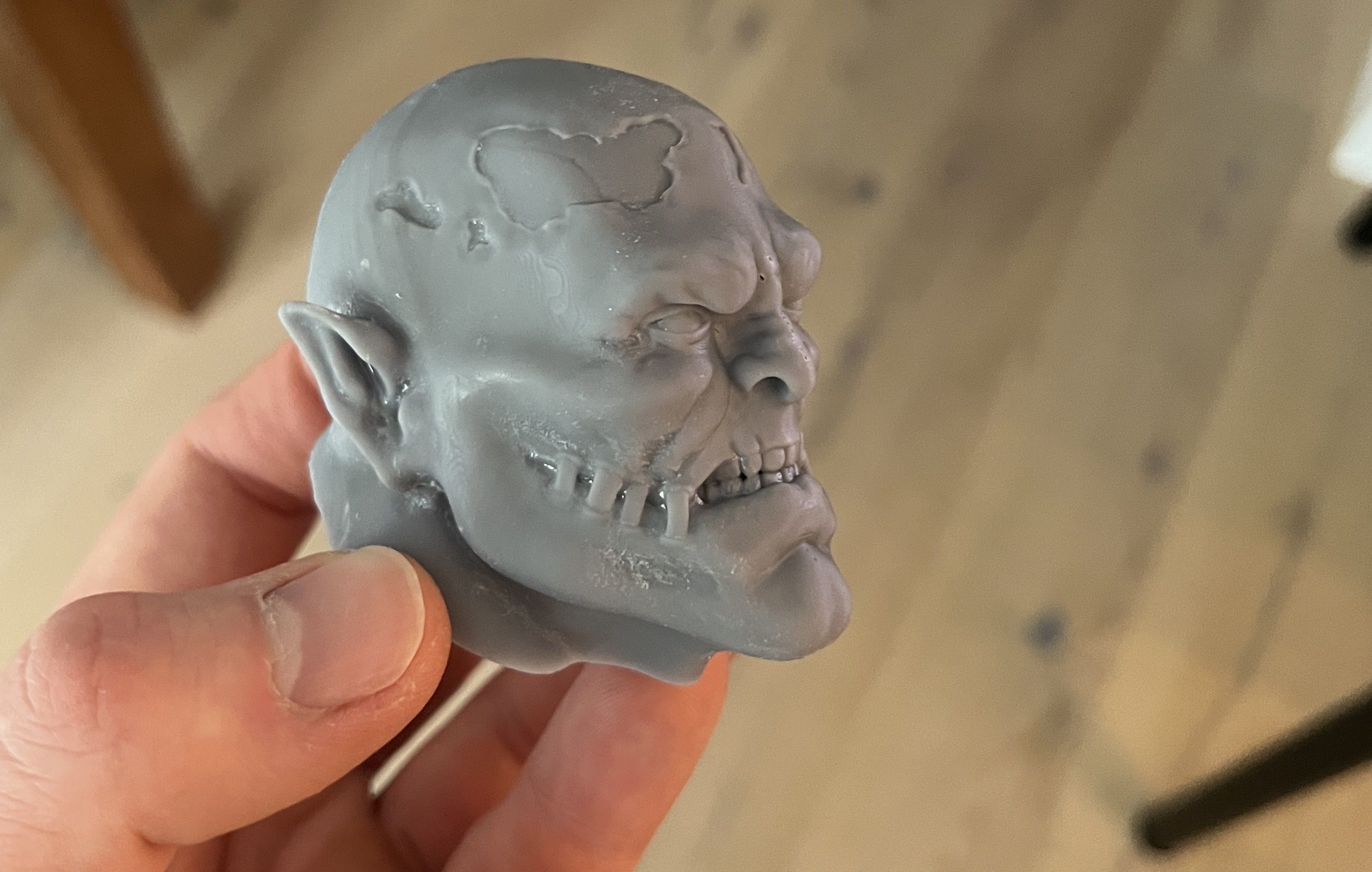 Cyborg Orc Head 3D print model_8