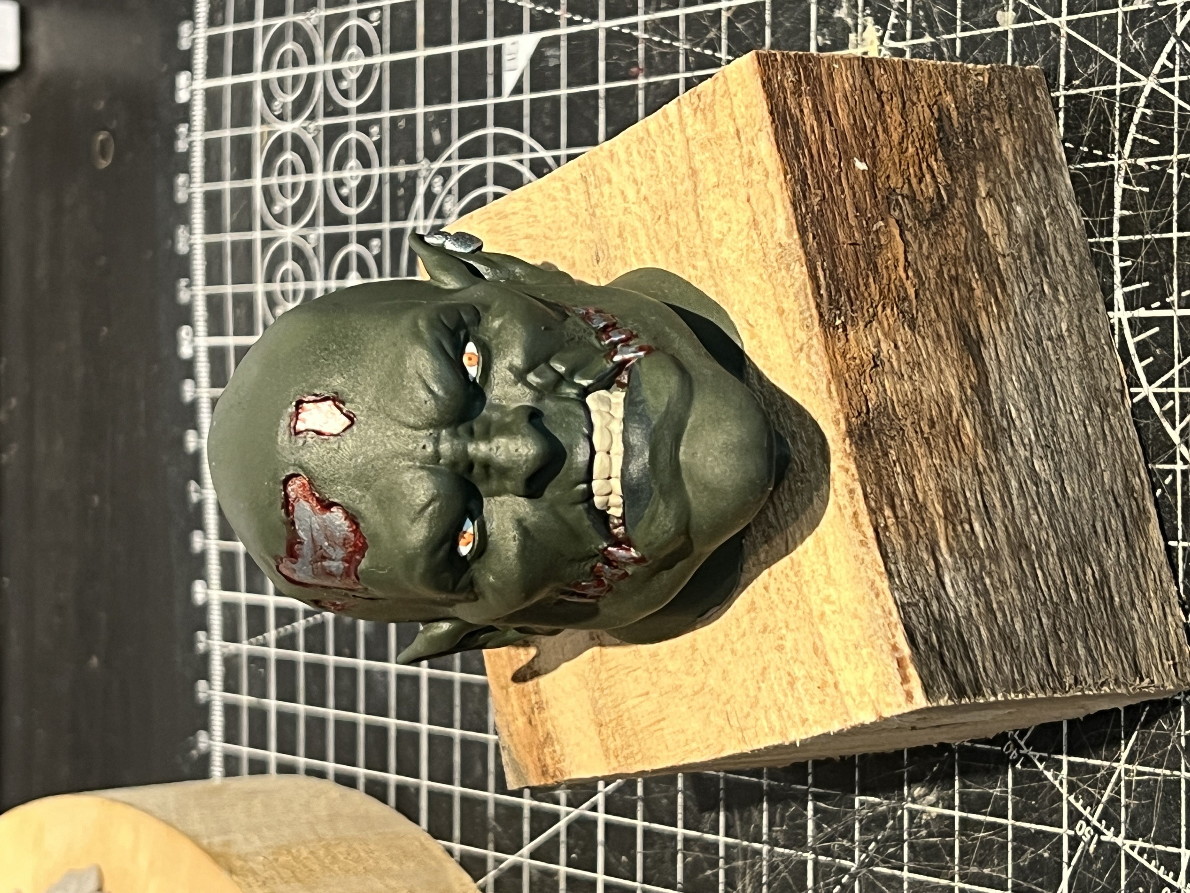 Cyborg Orc Head 3D print model_3