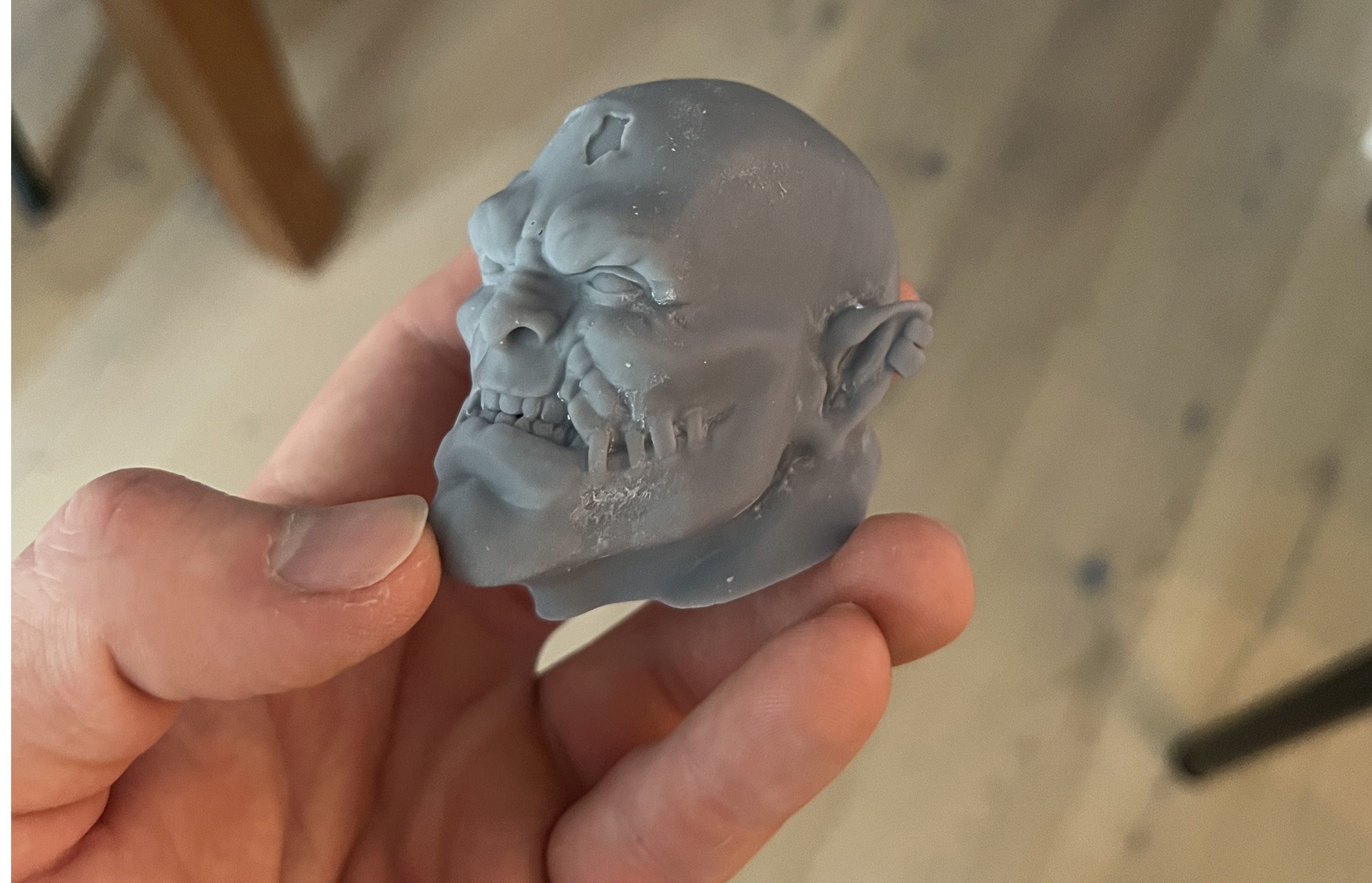 Cyborg Orc Head 3D print model_9