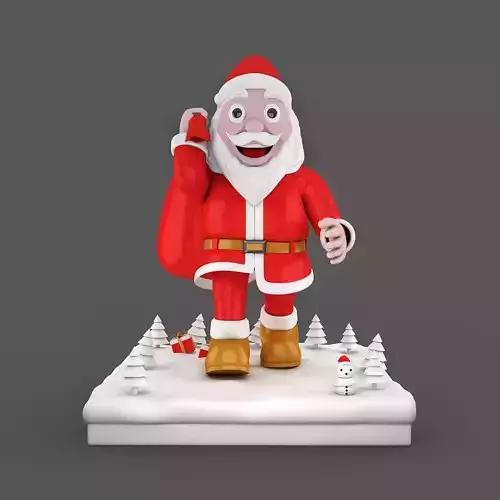 Santa Claus Low-poly 3D model