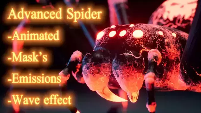 Advanced Spider for UE Low-poly 3D model Advanced Spider for UE Low-poly 3D model