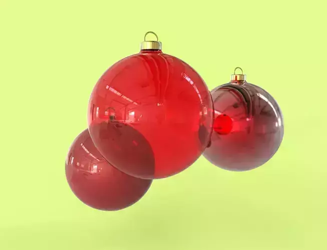 Glass christmas decoration Red baubles 
