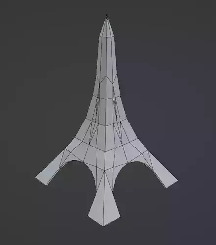 Low poly eiffel tower model ready to 3d print Free 3D print model