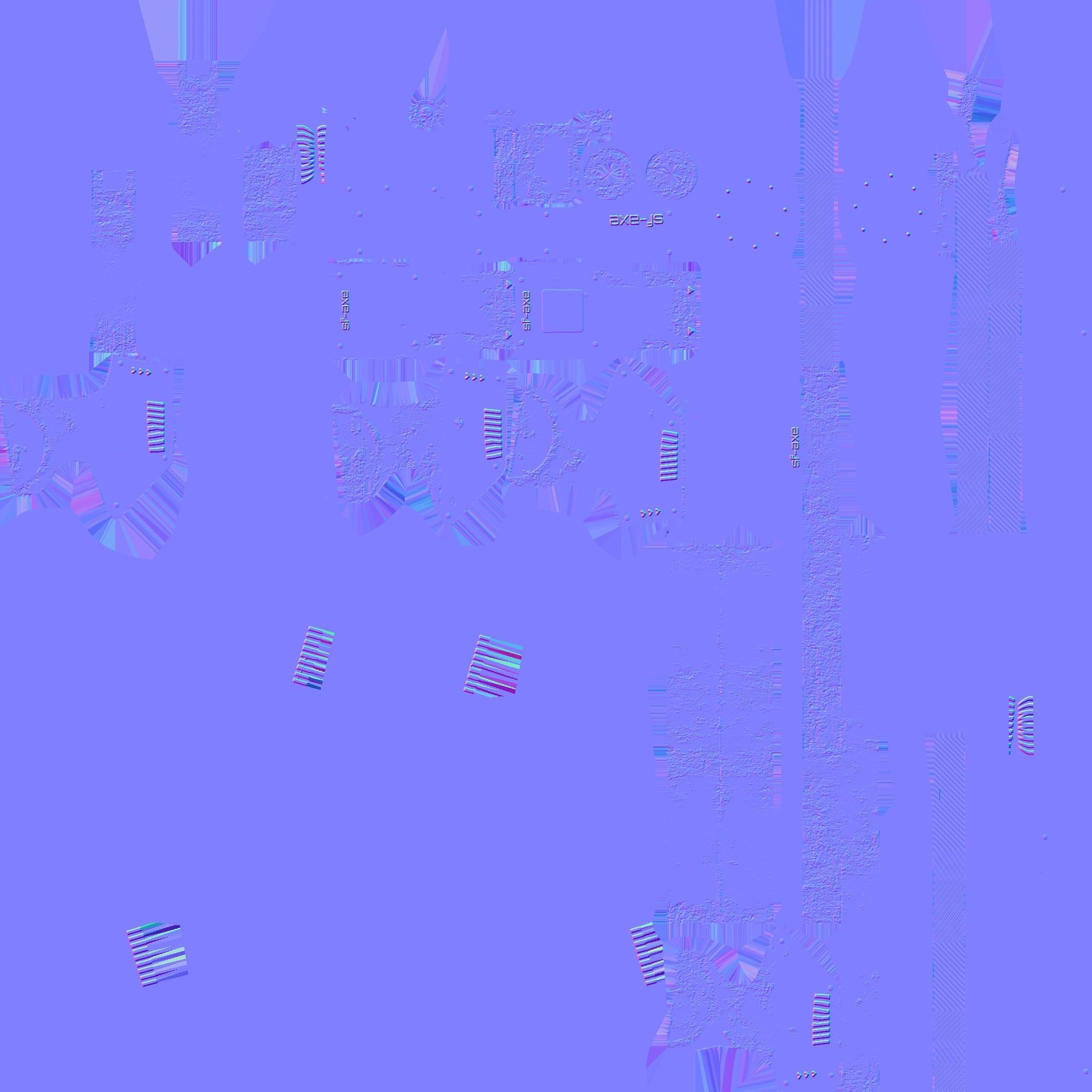 SciFi War Axe B08 Yellow - Sci Fi Weapon Design Low-poly 3D model_24