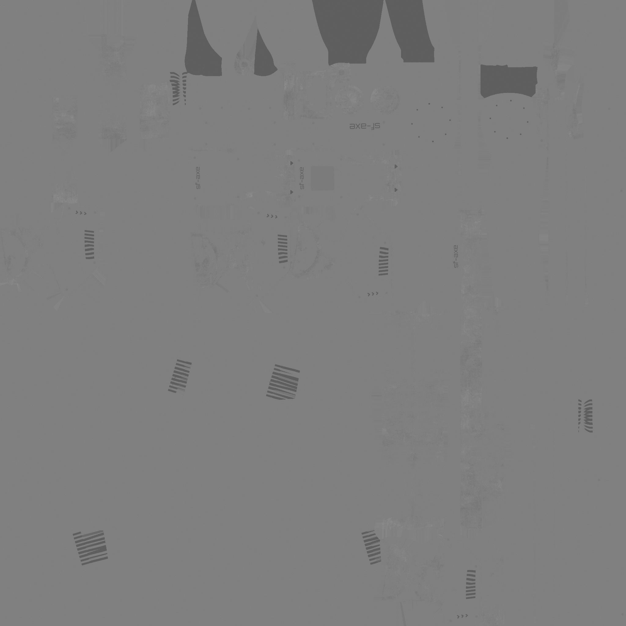 SciFi War Axe B08 Yellow - Sci Fi Weapon Design Low-poly 3D model_22