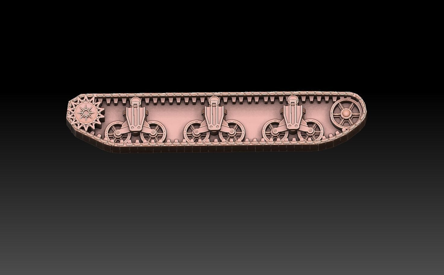 American WW2 Tank Tracks And Components 3D print model_10