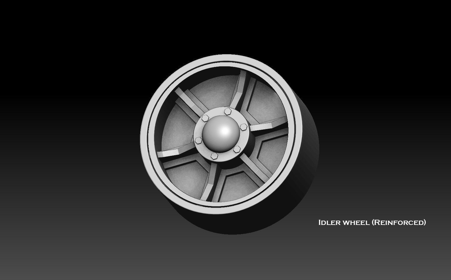 American WW2 Tank Tracks And Components 3D print model_8