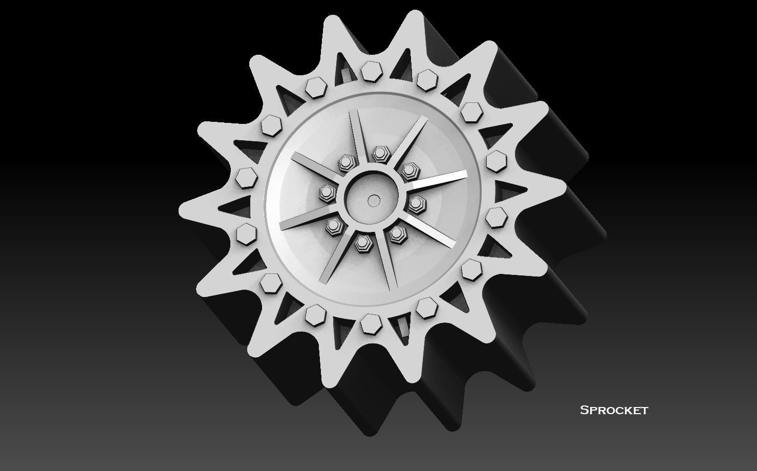 American WW2 Tank Tracks And Components 3D print model_7