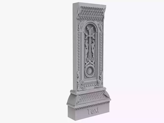 Armenian Cross Haykakan Khachkar 3D print model 3D print model