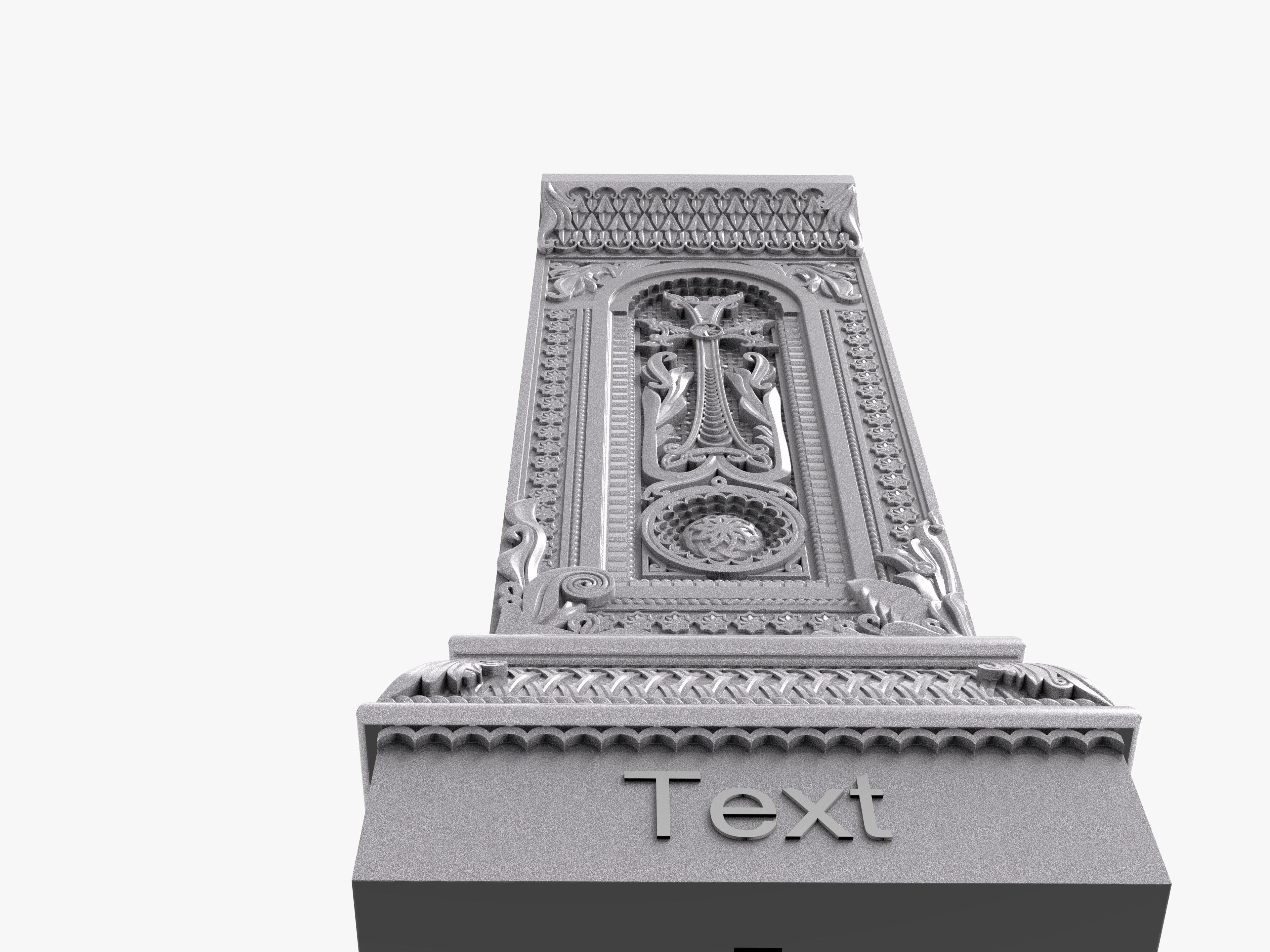 Armenian Cross Haykakan Khachkar 3D print model 3D print model_1