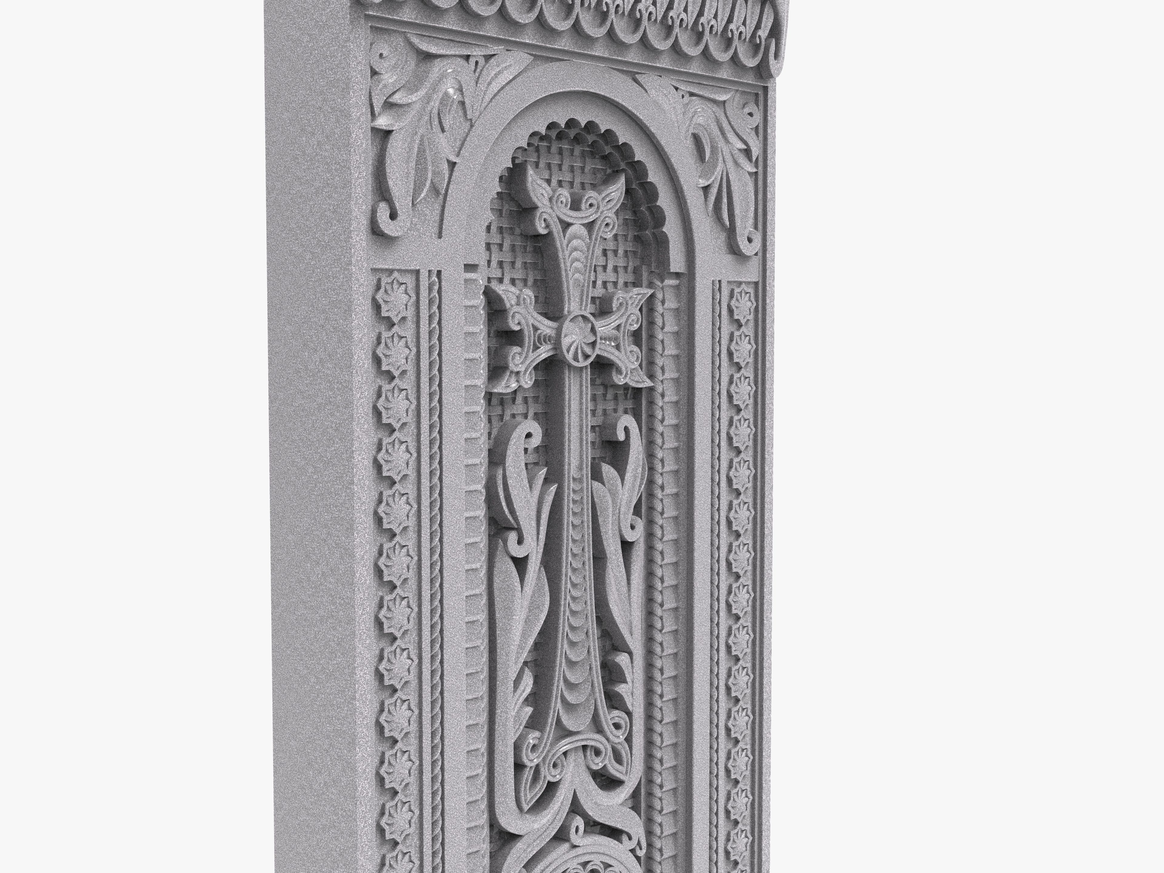 Armenian Cross Haykakan Khachkar 3D print model 3D print model_3