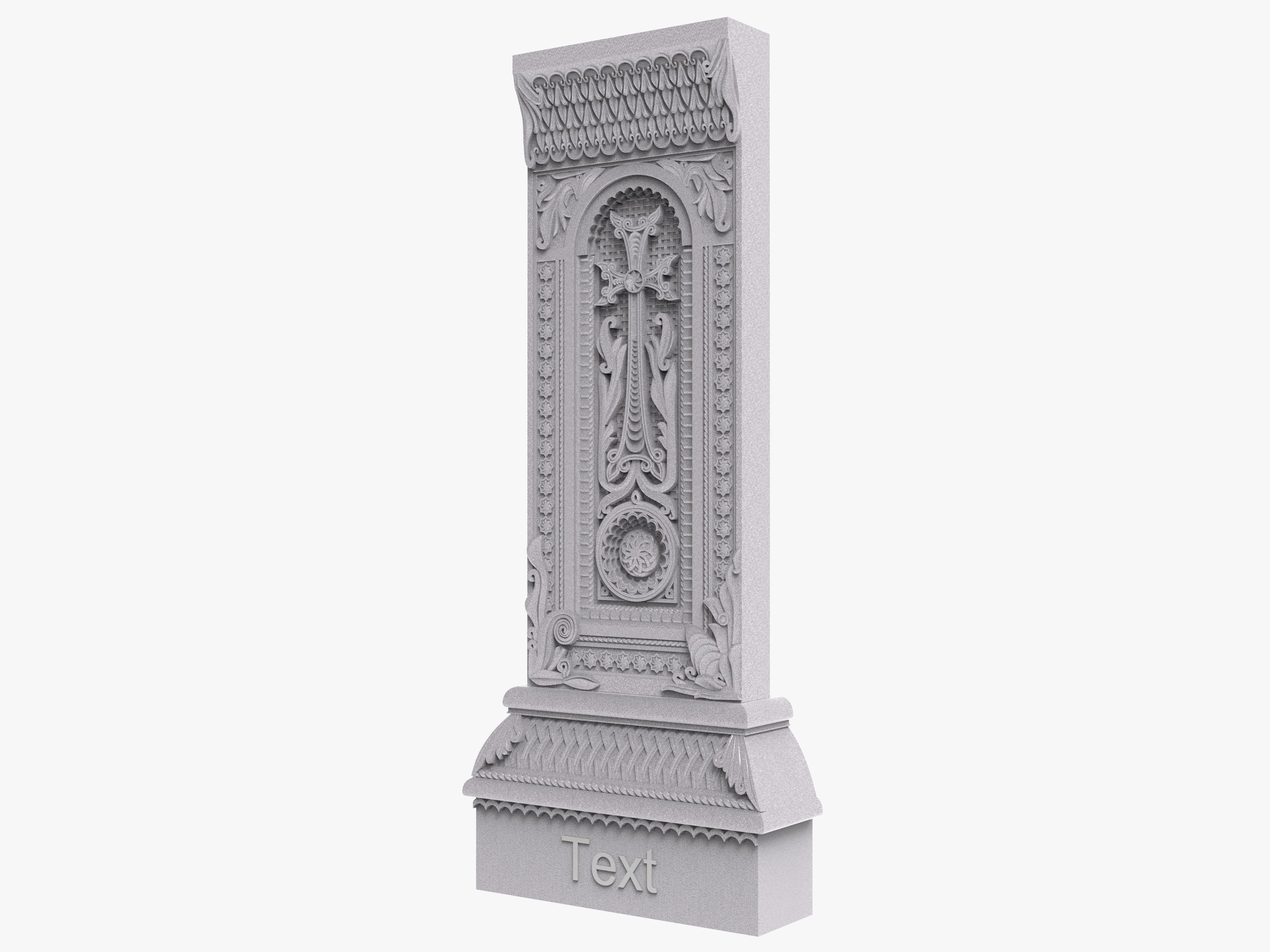 Armenian Cross Haykakan Khachkar 3D print model 3D print model_4