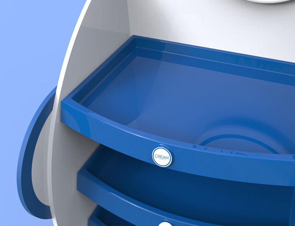 POS Stand Display Cream Package 3D model_6