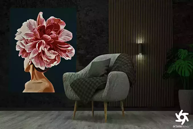 Chair and table with candle