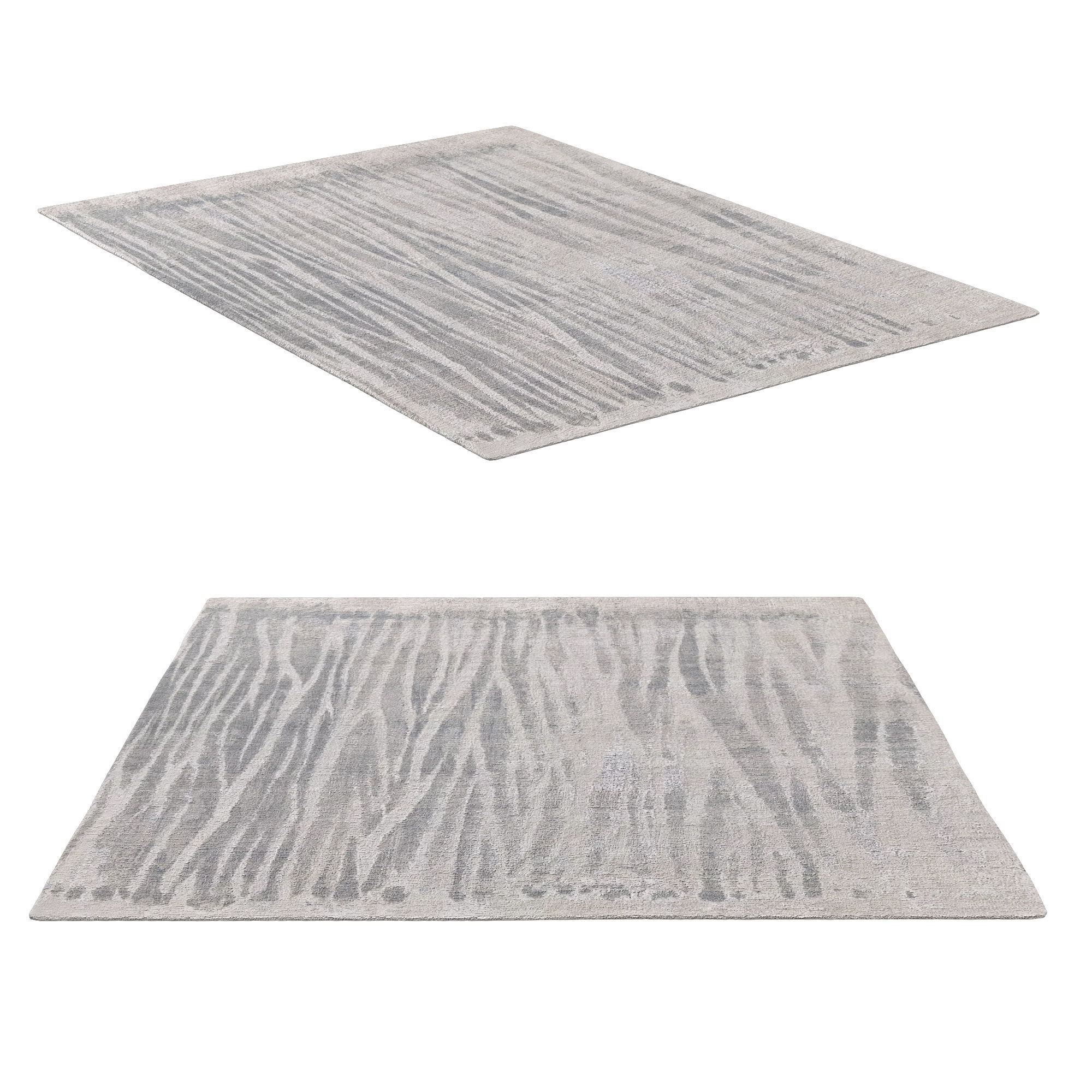 CORDON HAND-KNOTTED WOOL and SILK RUG 3D model_6