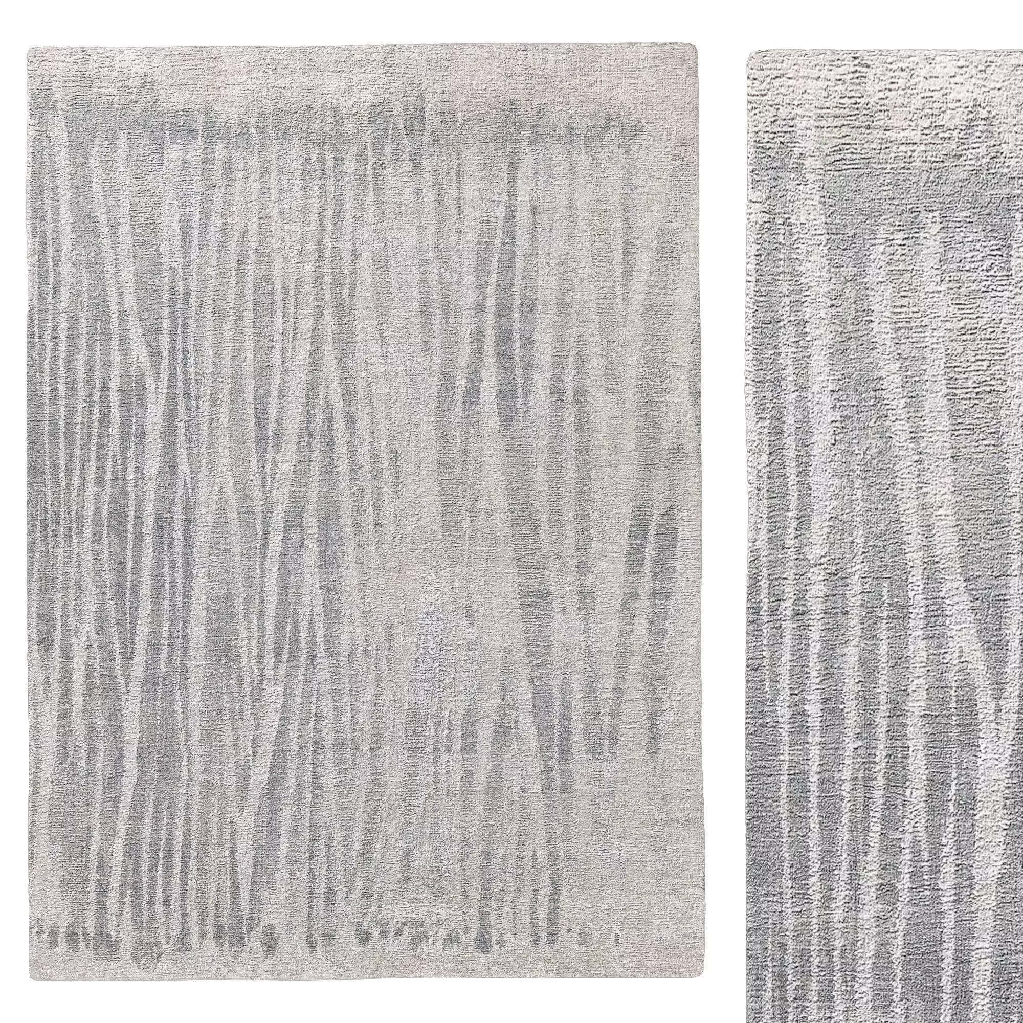 CORDON HAND-KNOTTED WOOL and SILK RUG 3D model_0