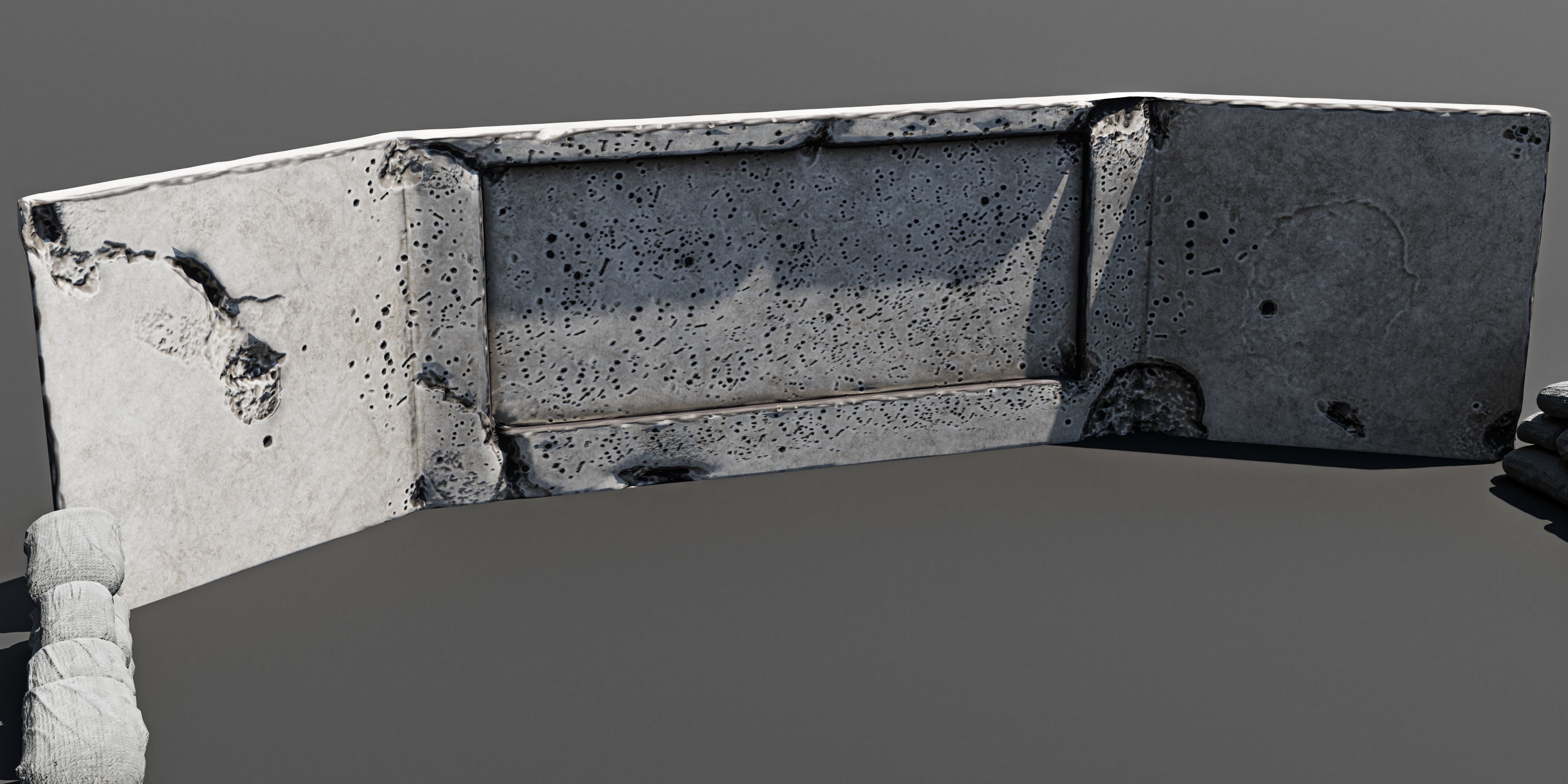 Army Tent Low-poly 3D model_3