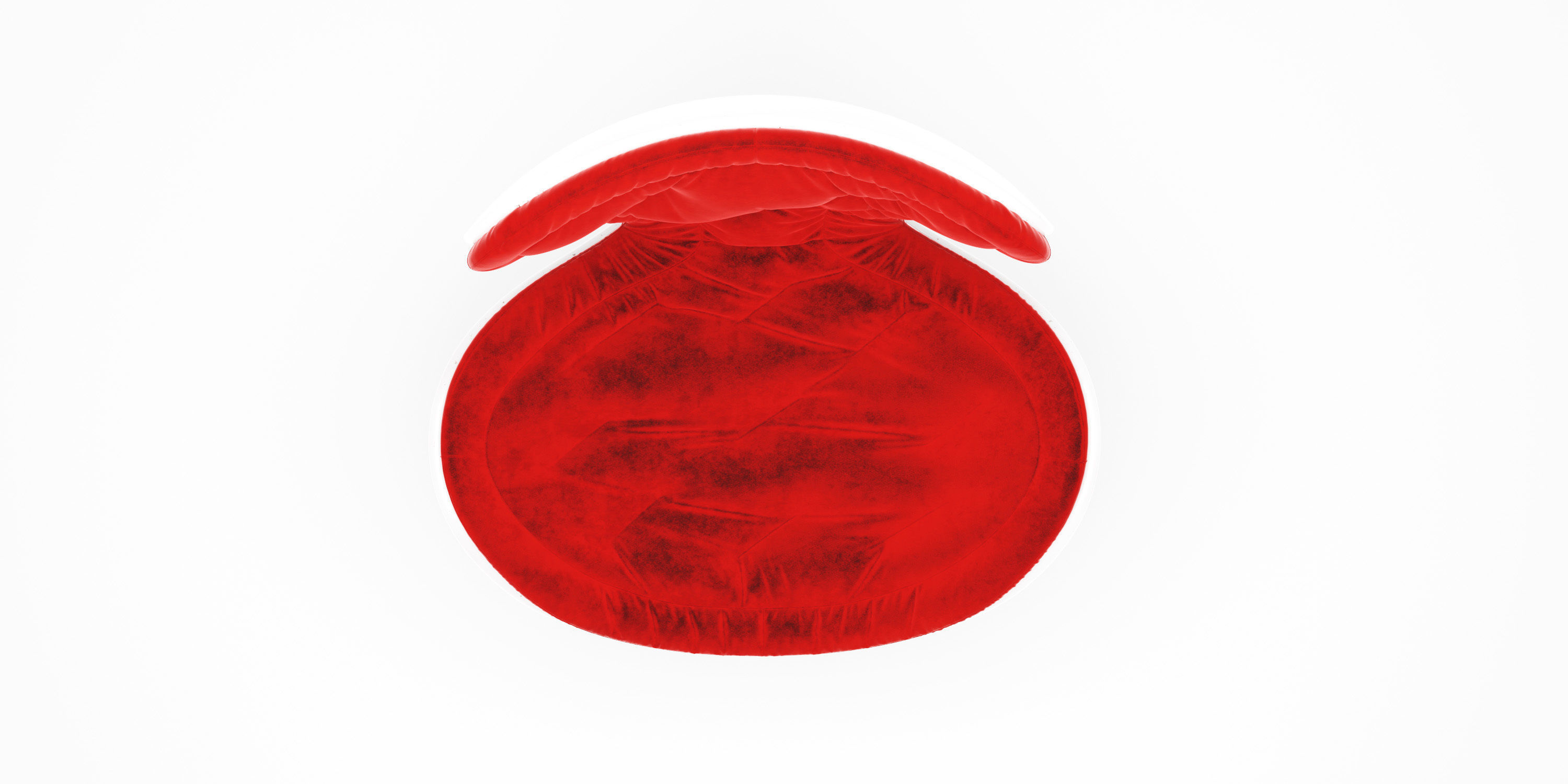 Giovannetti Jetsons Chair In Red Velvet And White Base 3D model_5