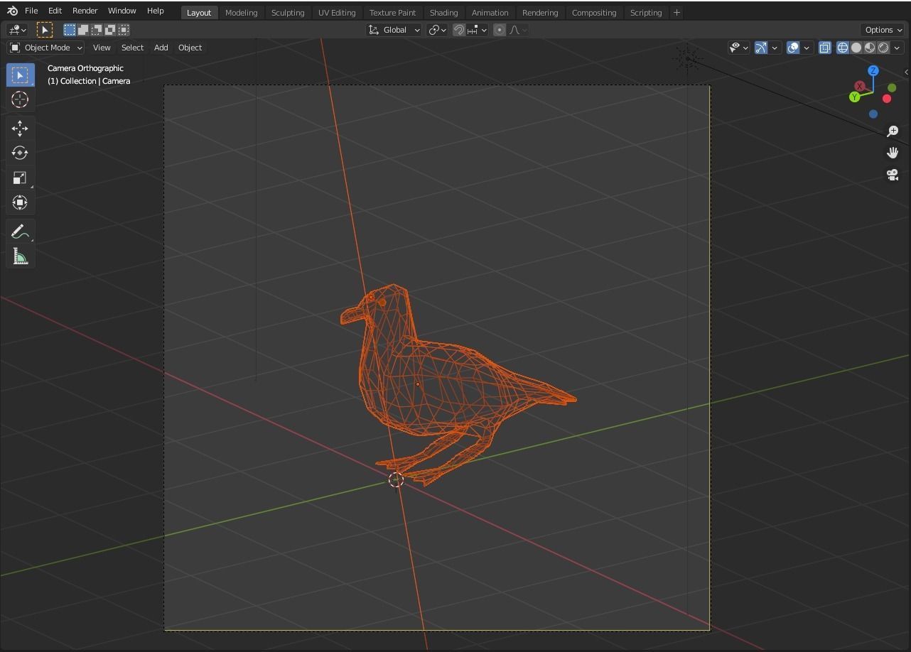 Ardenna grisea Low-poly 3D model_4
