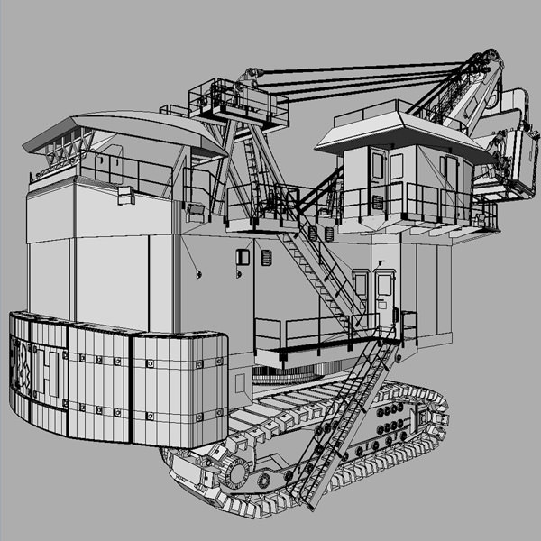 Rope Shovel P H 4100XPC 3D model_6