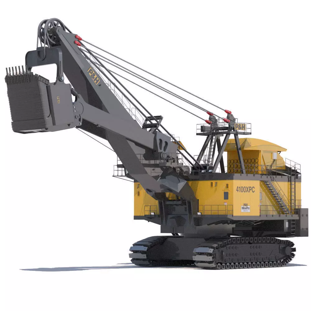 Rope Shovel P H 4100XPC 3D model_0