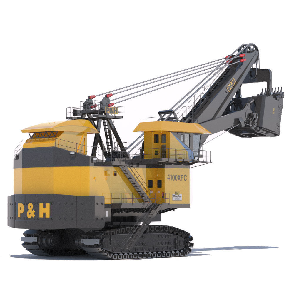 Rope Shovel P H 4100XPC 3D model_3
