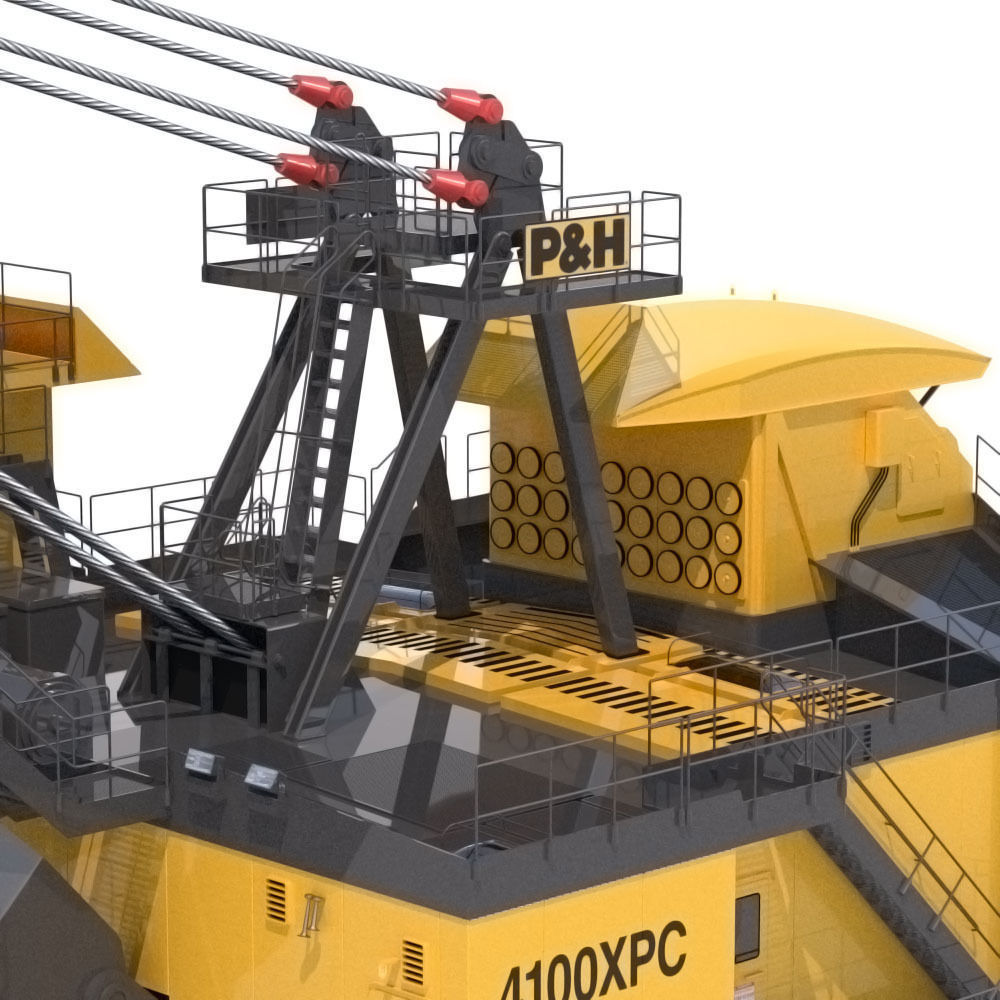 Rope Shovel P H 4100XPC 3D model_7