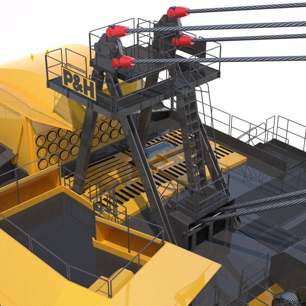 Rope Shovel P H 4100XPC 3D model_8
