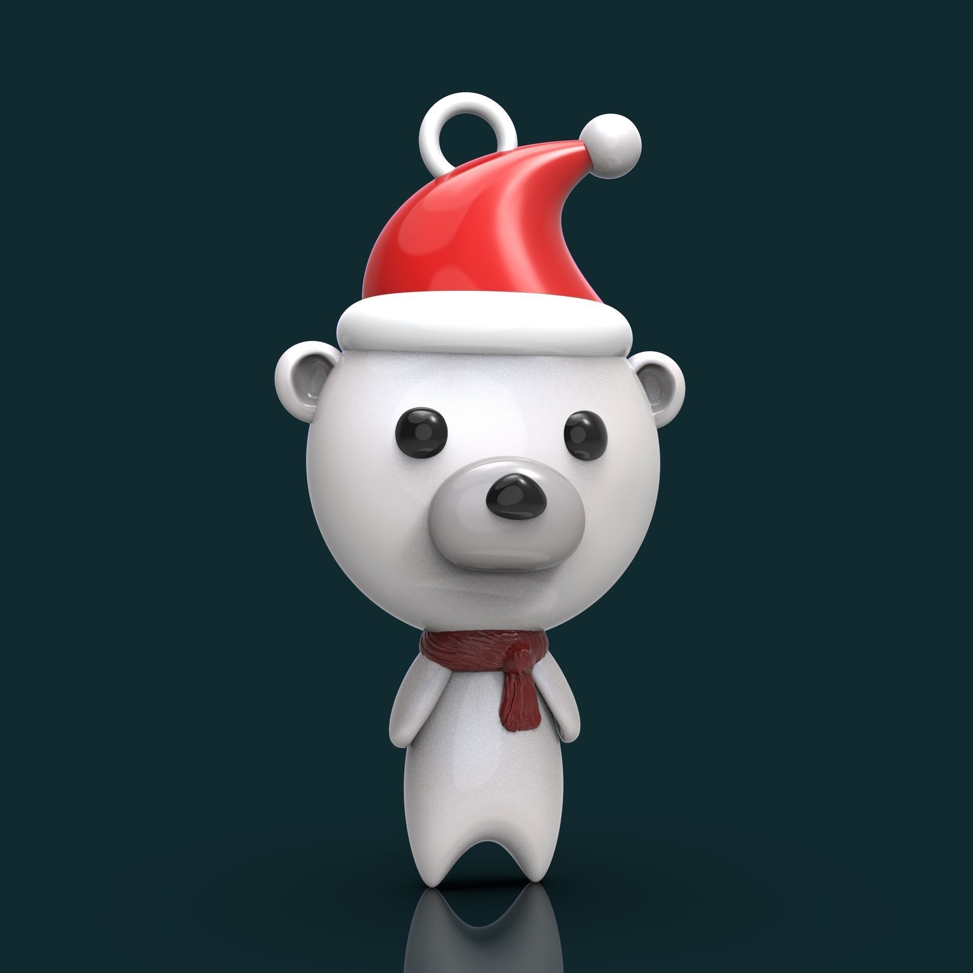 cute  christmas bear ornament 3d printable model 3D print model_5