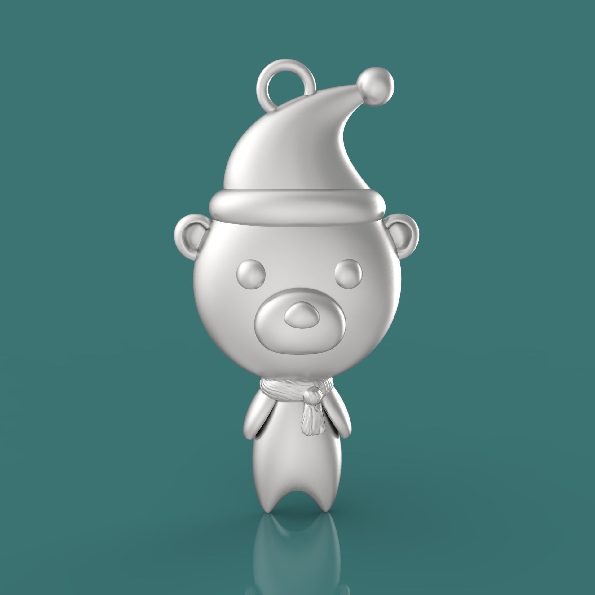 cute  christmas bear ornament 3d printable model 3D print model_4