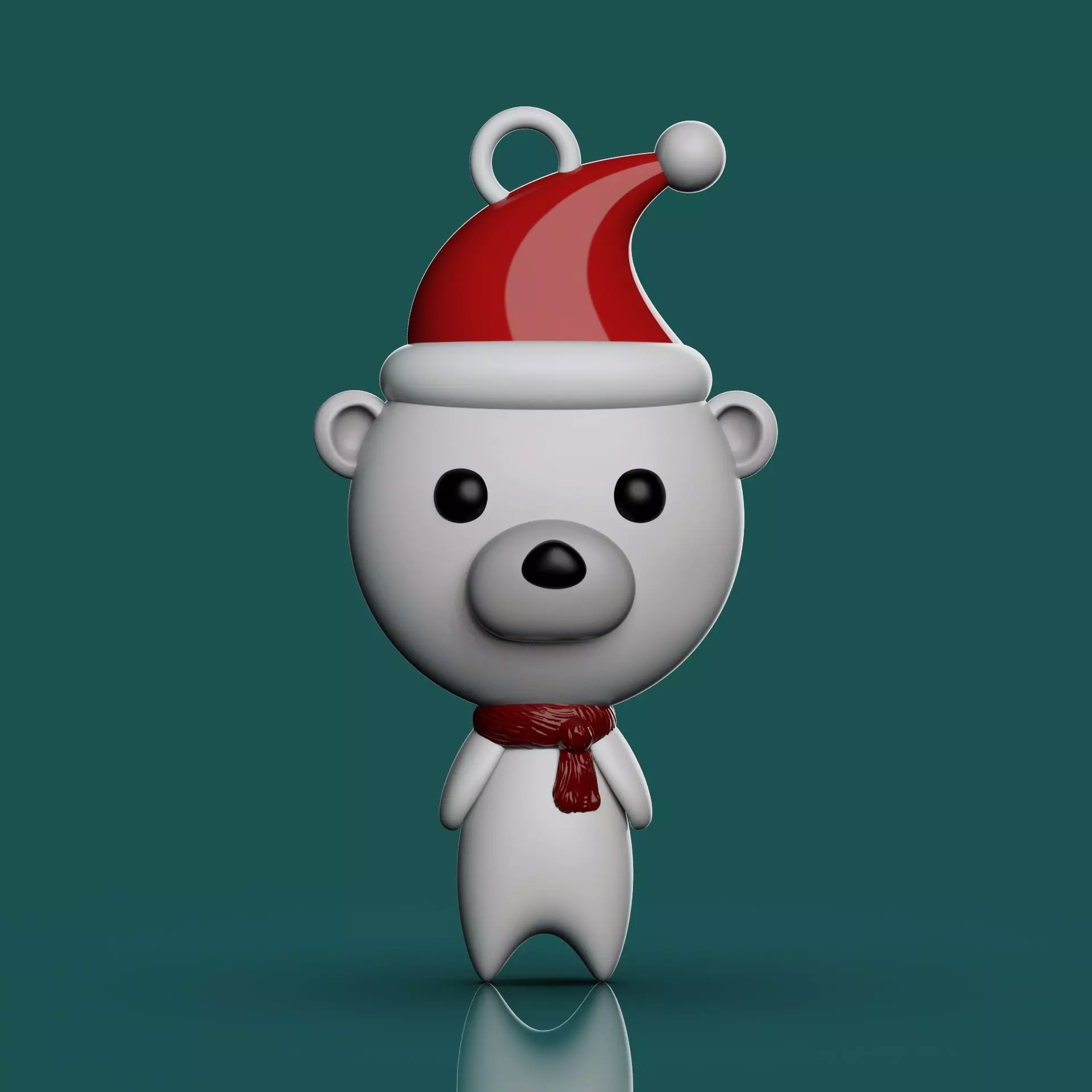 cute  christmas bear ornament 3d printable model 3D print model_0
