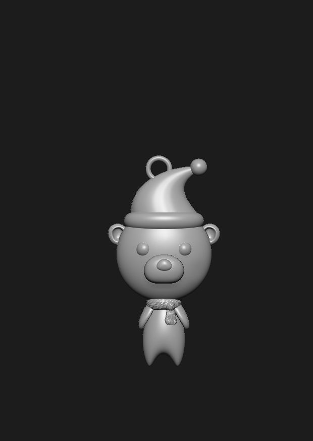cute  christmas bear ornament 3d printable model 3D print model_8