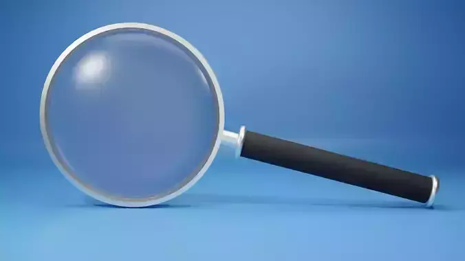 Magnifying Glass Model 3D Low-poly 3D model