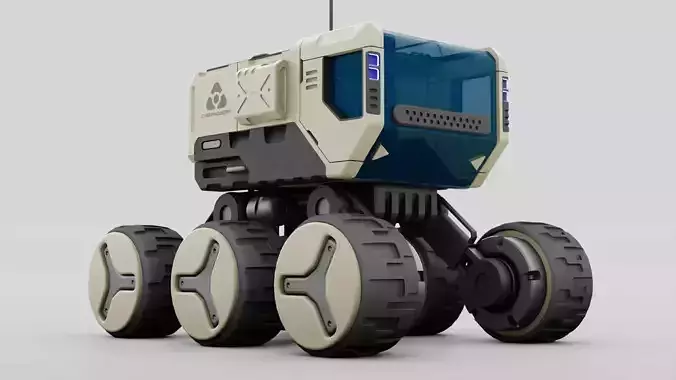 LUNA ROVER RIGGED 3D model