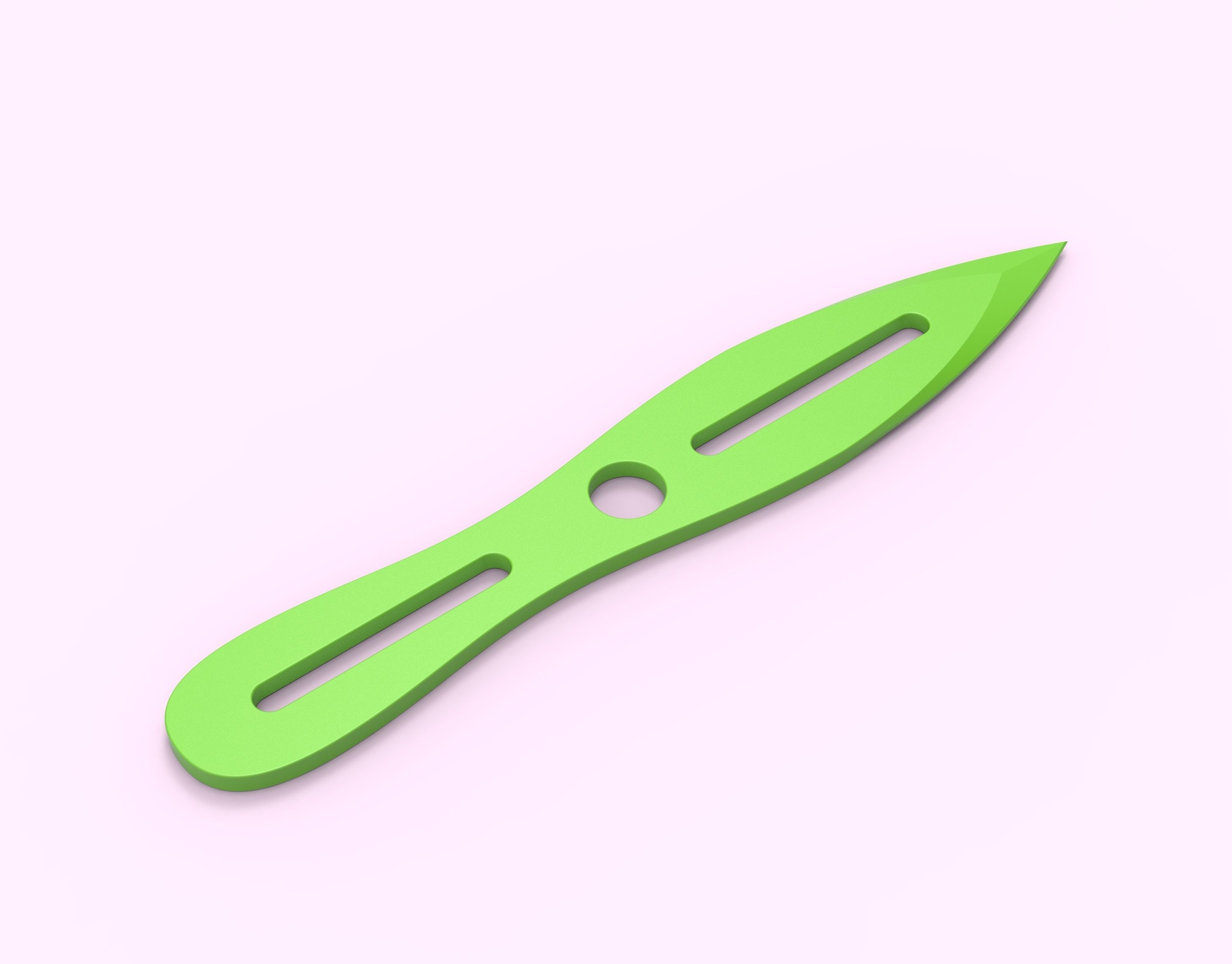 Throwing knife 3D print model_3