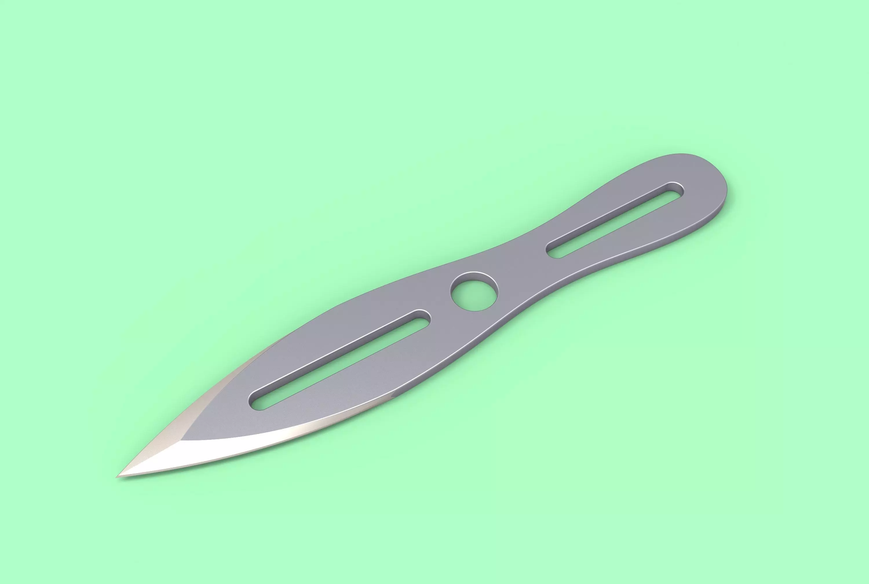 Throwing knife 3D print model_0