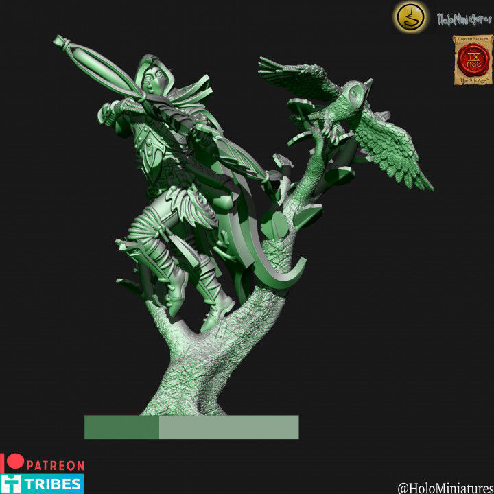 Wood elf Pathfinder lord 3D print model_3