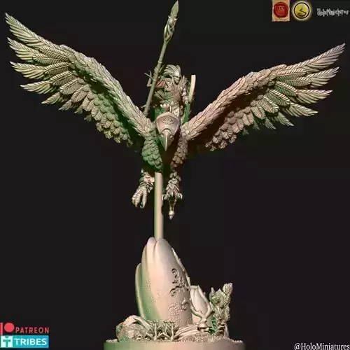 Wood elf lord on eagle king