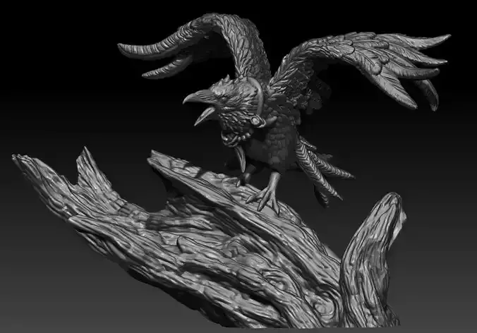 Crow miniature