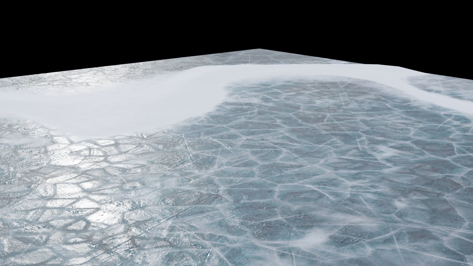 Frozen Lake Set 8K and 4K Low-poly 3D model_7