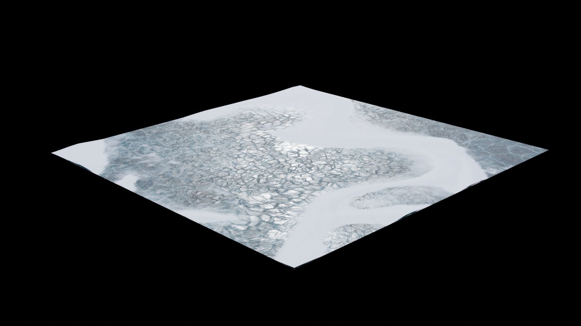 Frozen Lake Set 8K and 4K Low-poly 3D model_3