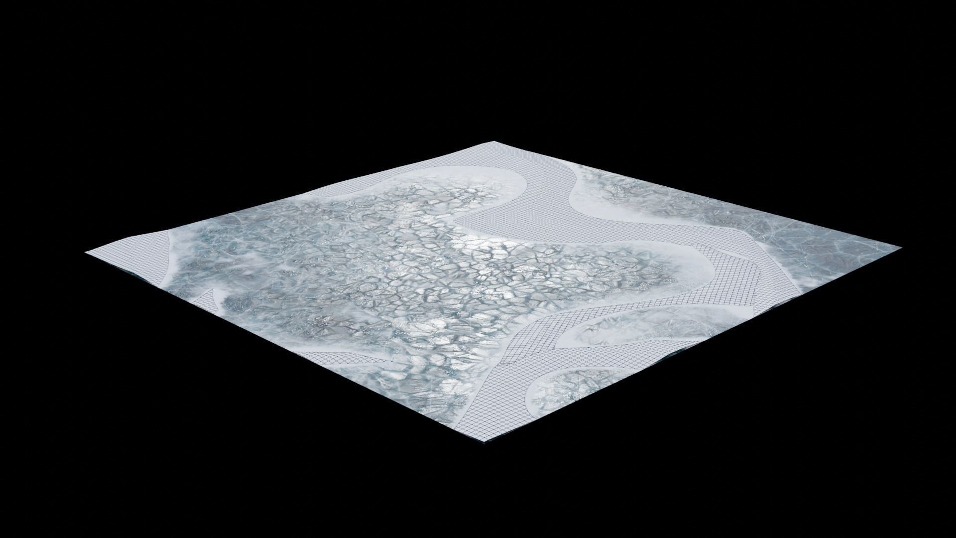 Frozen Lake Set 8K and 4K Low-poly 3D model_4